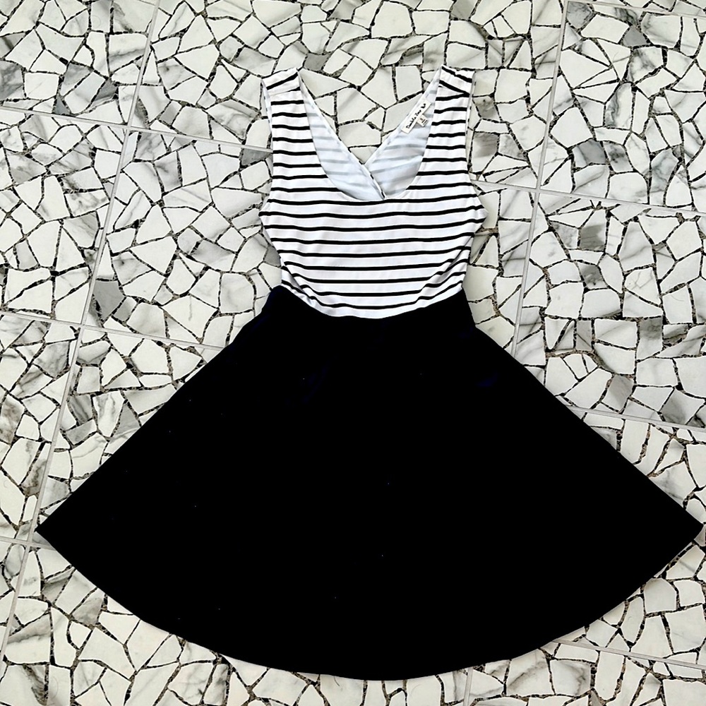 Dress with cutout in back